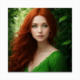 Crimson and Green Canvas Print