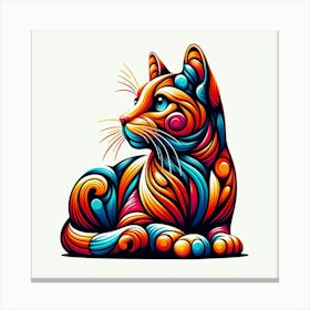 Colorful Cat 6 Canvas Print