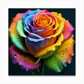 Rainbow Rose 3 Canvas Print