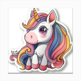 Unicorn Sticker 74 Canvas Print