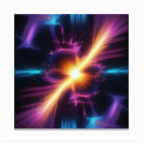 Plasma Explosion Glitch Art 5 Canvas Print