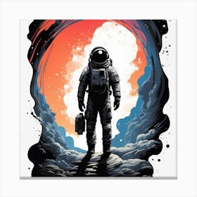 Astronaut In Space Canvas Print