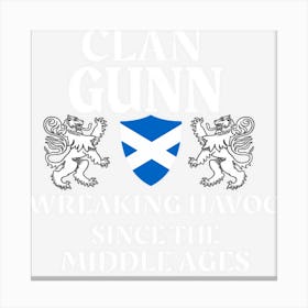 Gunn Scottish Family Clan Scotland Name Canvas Print