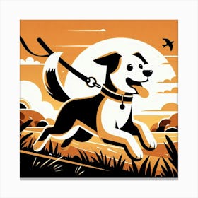 Dog Running 1 Canvas Print