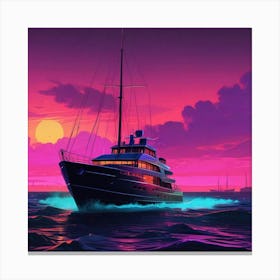 Sunset Over The Ocean 270 Canvas Print