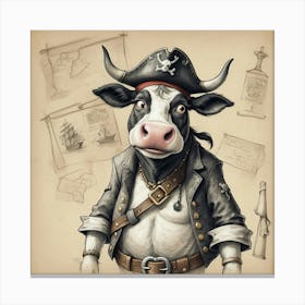 Pirate Cow Canvas Print