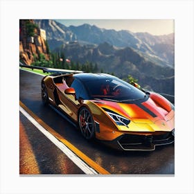 Golden Lamborghini 26 Canvas Print