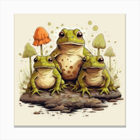 Toads Cartoon 1 Leinwandbild