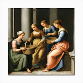 Three Maidens Canvas Print