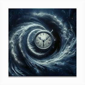 Clock In Space Canvas Print