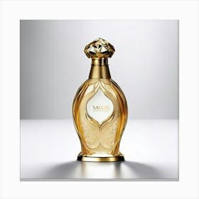 Gold Perfume Bottle 1 Canvas Print