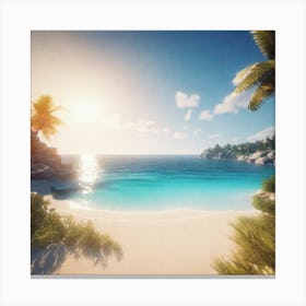 Beach Scene In Far Cry 4 Canvas Print
