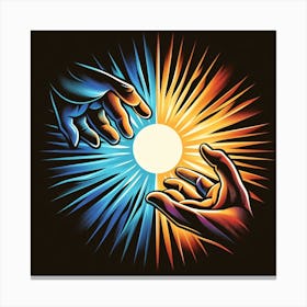 Hands Reaching For The Sun Canvas Print