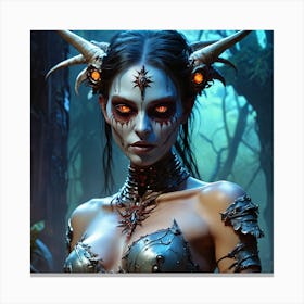 Undead Glowing Undead Girl 3 Canvas Print