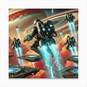 A Sci Fi Depiction Of Jet Assisted Mobility System Canvas Print