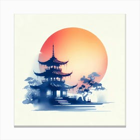 Asian Pagoda 1 Canvas Print