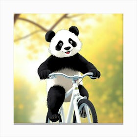 Asm A Cute Panda Riding A Bicycle 6590e79f 49c6 44f6 8936 06e889b7dfbc Canvas Print