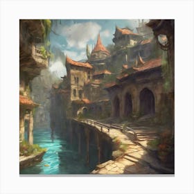 Fantasy City 83 Canvas Print