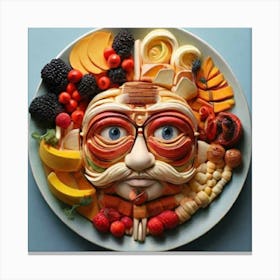 Face Made Of Fruit Canvas Print