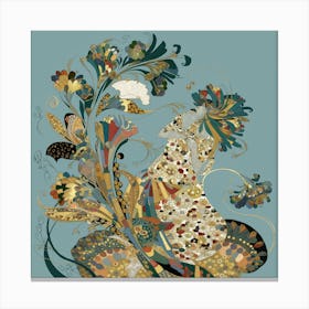 Gilded Blossoms Inspired By Klimt S Art (4) Canvas Print