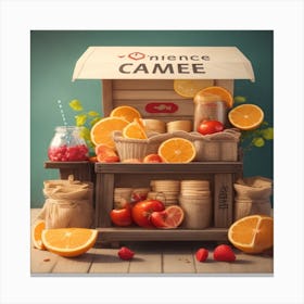 Orange Camee Canvas Print