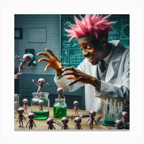 Aliens In The Lab Canvas Print