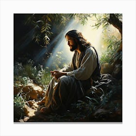 Jesus In The Garden Of Gethsemane Canvas Print