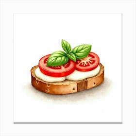 Tomato And Mozzarella Sandwich 1 Canvas Print