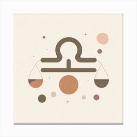 Libra Zodiac Sign minimalist 4 Canvas Print