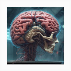 Brain In Space 4 Canvas Print