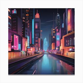 Futuristic Cityscape 21 Canvas Print