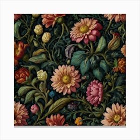 Floral Wallpaper 4 Canvas Print