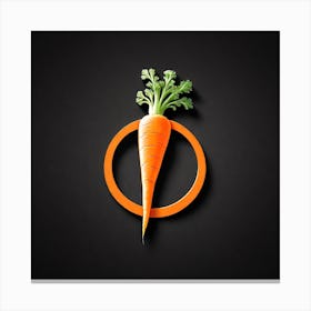 Carrot In A Circle 2 Canvas Print