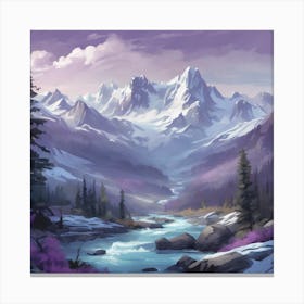 Snowy Mountains 4 Canvas Print