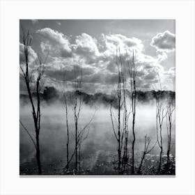 Misty Lake - Rotorua New Zealand Canvas Print