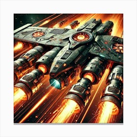 Emberstrike Interceptor Fire Laser Cannons Canvas Print