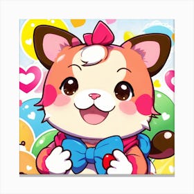 Kawaii Cat Canvas Print