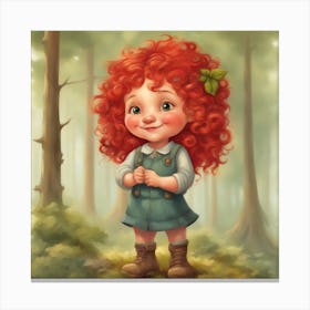 Little Red Haired Girl Canvas Print