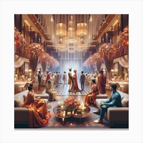 Wedding Reception In Hotel Canvas Print