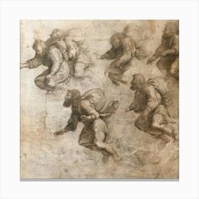 'The Flight Of Jesus' Apostles  Canvas Print