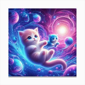 Galaxy Kittens Canvas Print