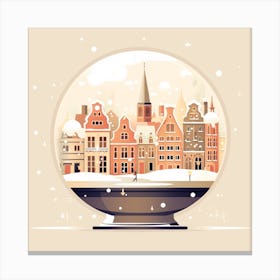 Bruges Belgium 2 Snowglobe Canvas Print