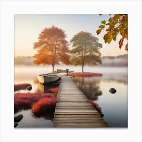Dock In The Mist Canvas Print