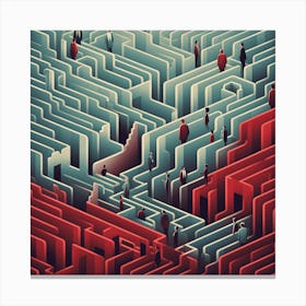 Business Maze Canvas Print