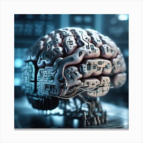 Artificial Intelligence Brain 33 Canvas Print