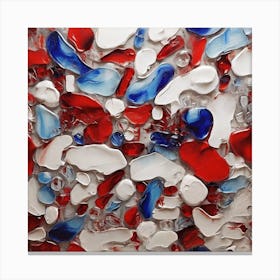Red and blue and white glass 2 Canvas Print