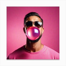 Bubble Blowing Man 1 Canvas Print