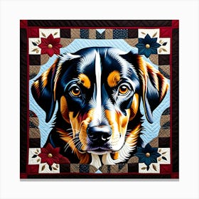 Dog Quilt 1 Canvas Print