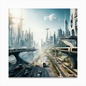 Futuristic City Canvas Print