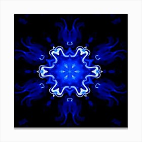 Blue Snowflake Canvas Print